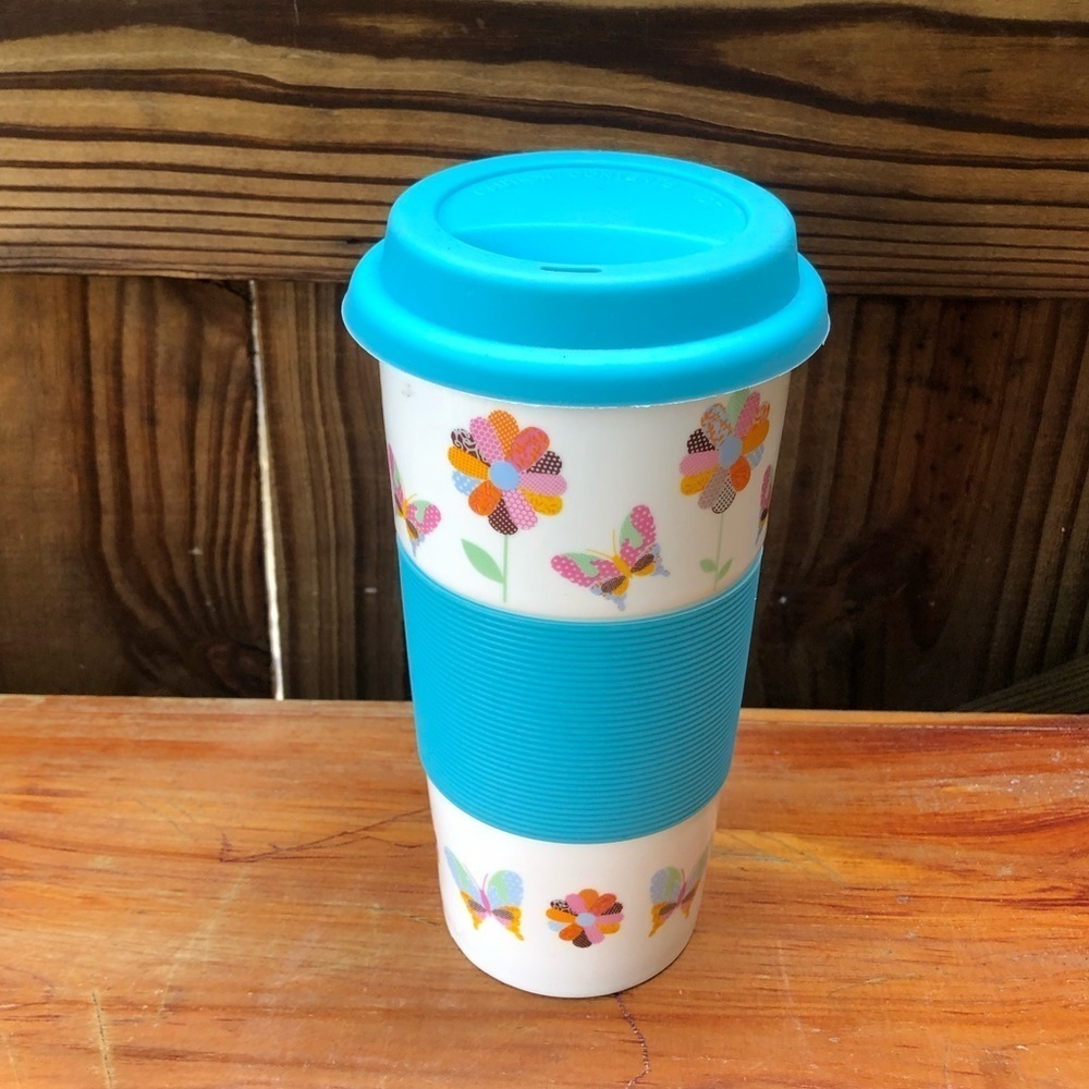 Butterflies & Flowers Insulated Travel Mug & Lid
